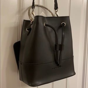 NWOT Black Laura Ashley Bucket purse